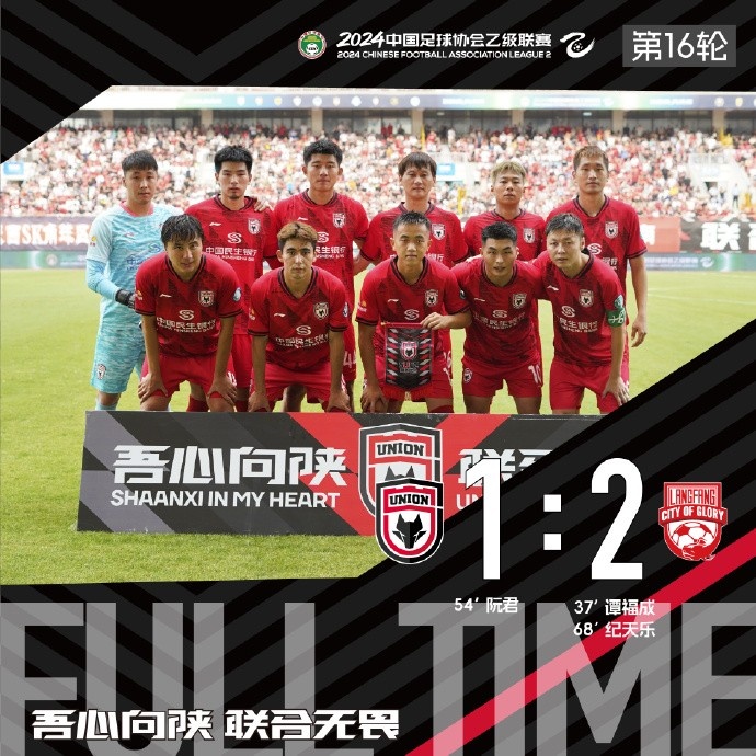 FULL TIME   陕西联合1:2廊坊荣耀之城