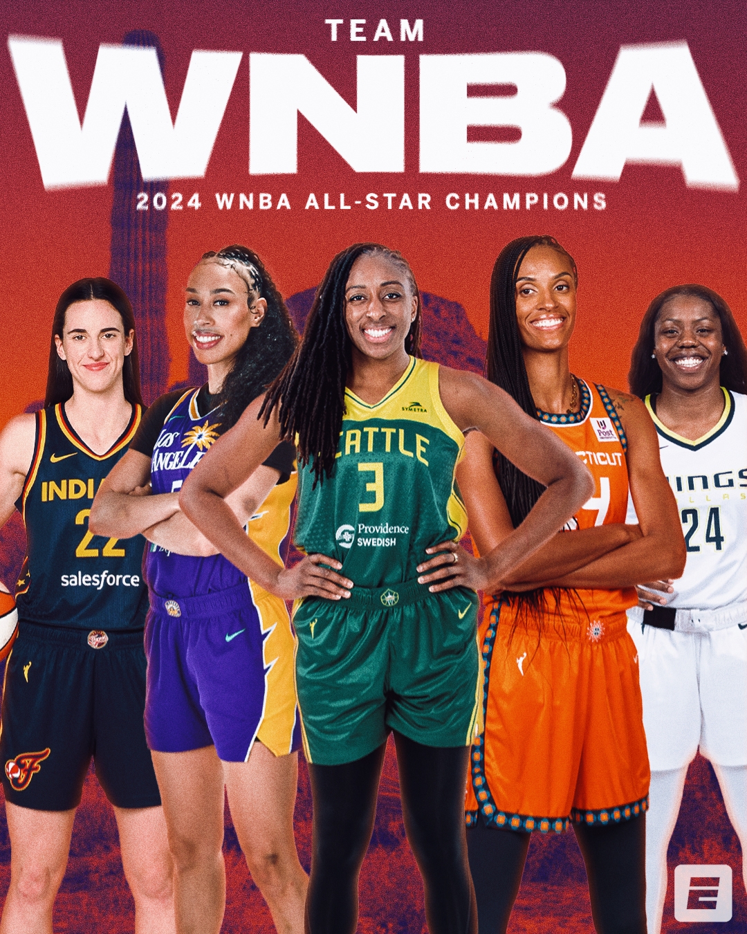 WNBA全明星队击败美国女篮队：克拉克10助 奥贡半场34分当选MVP